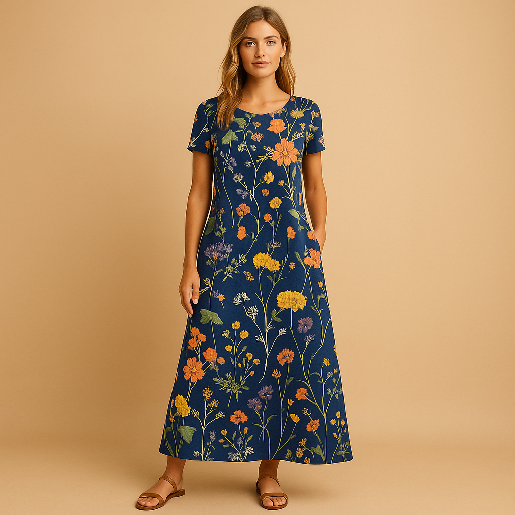 Casual bloemenjurk voor dames met flatterende pasvorm en verfijnde details. Perfect voor dagelijks gebruik en formele gelegenheden.